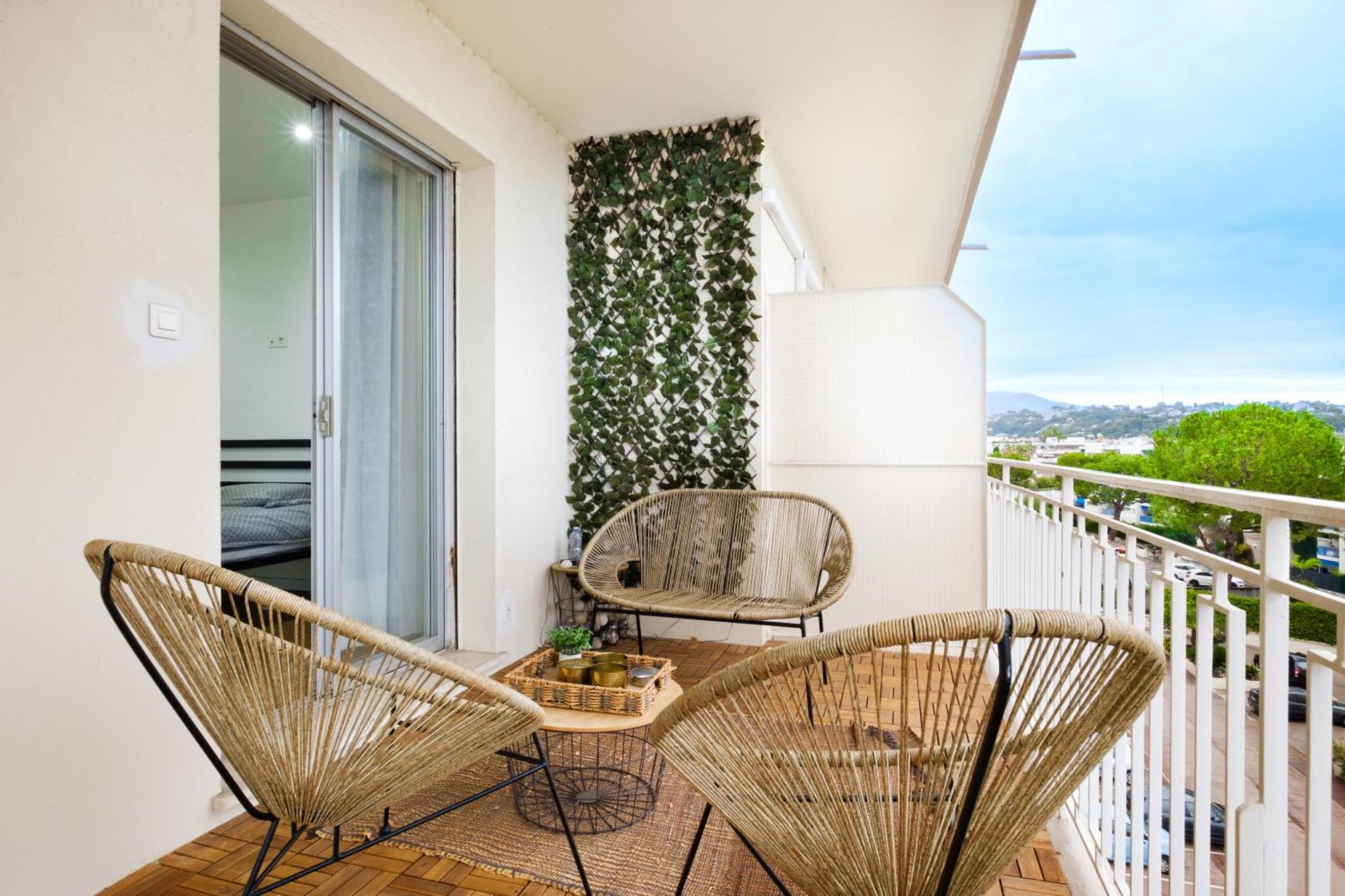 Le Millesime ~ Vue ~ Balcon ~ Parking Apartment กาญเนอ-ซูร์-แมร์ ภายนอก รูปภาพ